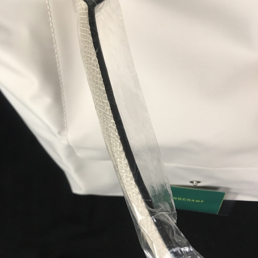 NWT Longchamp Le Pliage Original Large Shoulder Nylon Bag Tote IN OFF WHITE - Picture 4 of 11